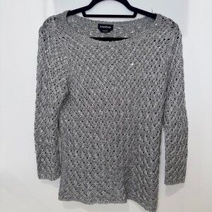 Grey Bebe knit top with sequins